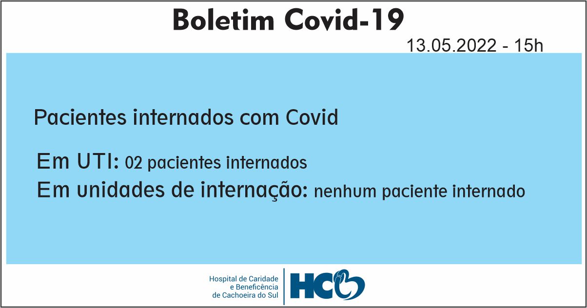 BOLETIM COVID HCB - CACHOEIRA DO SUL