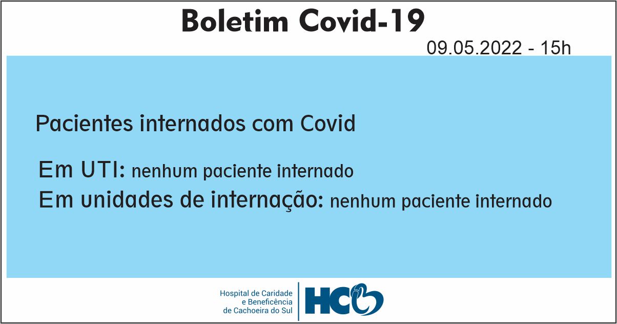 BOLETIM COVID HCB - CACHOEIRA DO SUL