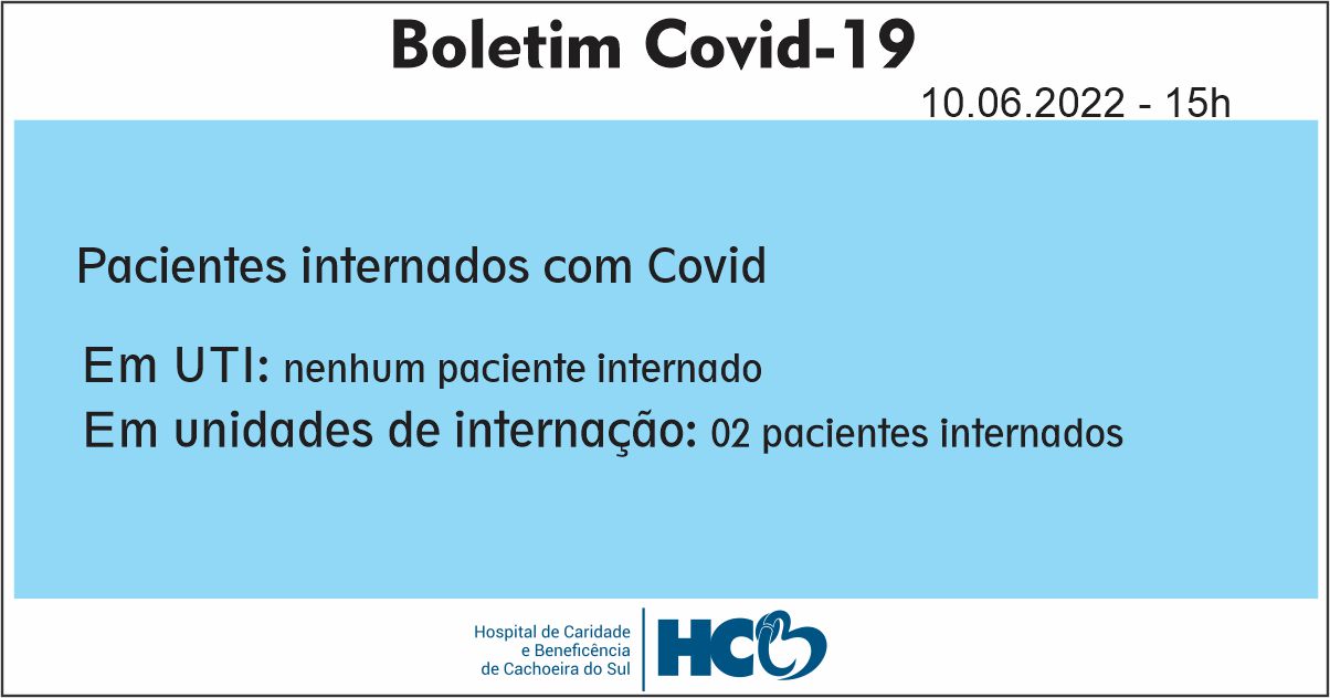 BOLETIM COVID HCB - CACHOEIRA DO SUL