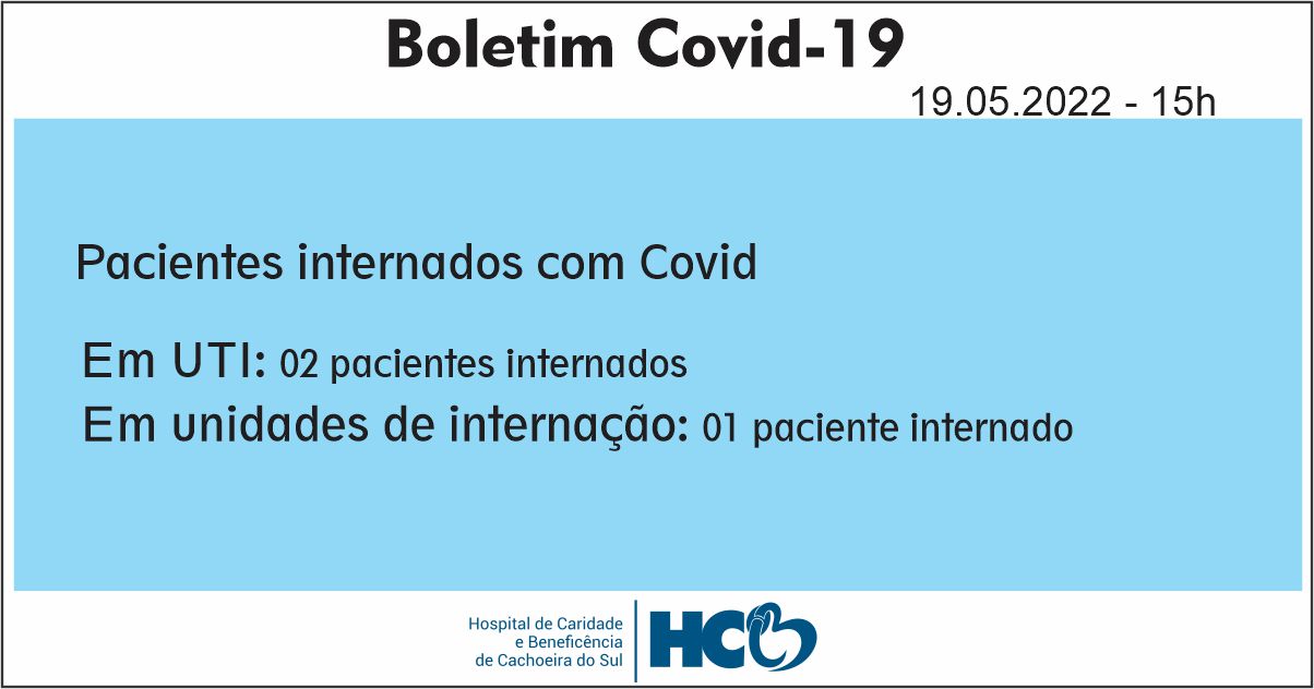 BOLETIM COVID HCB - CACHOEIRA DO SUL