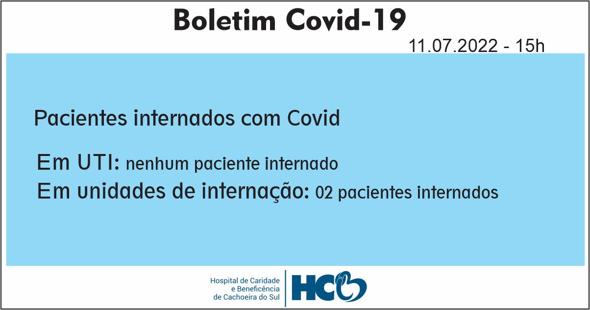 BOLETIM COVID HCB - CACHOEIRA DO SUL