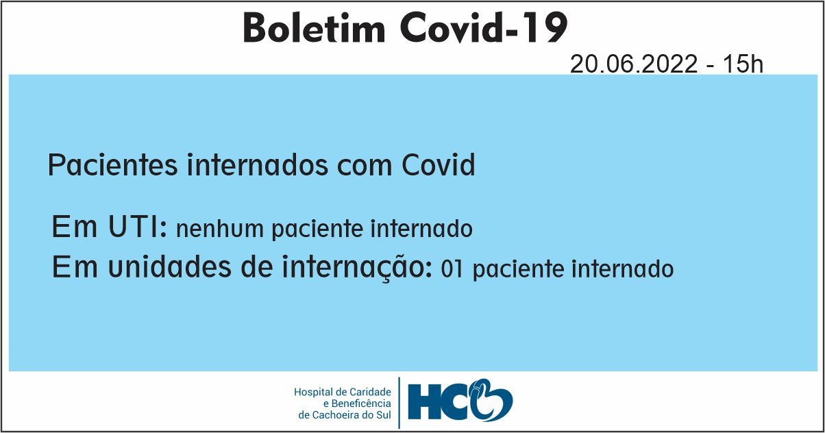 BOLETIM COVID HCB - CACHOEIRA DO SUL