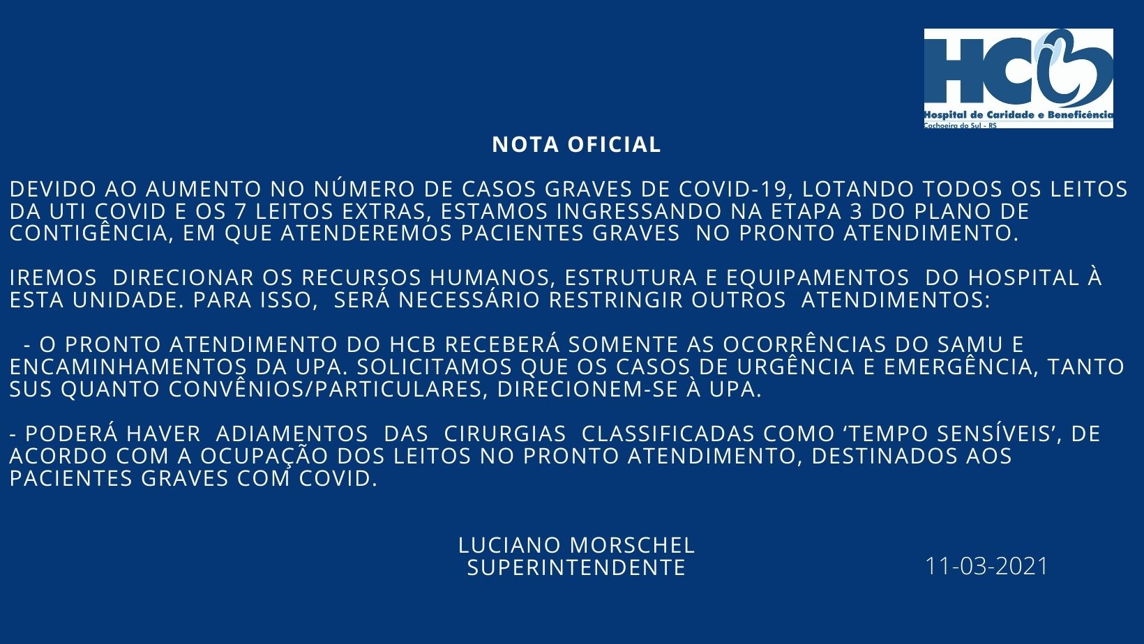 NOTA OFICIAL